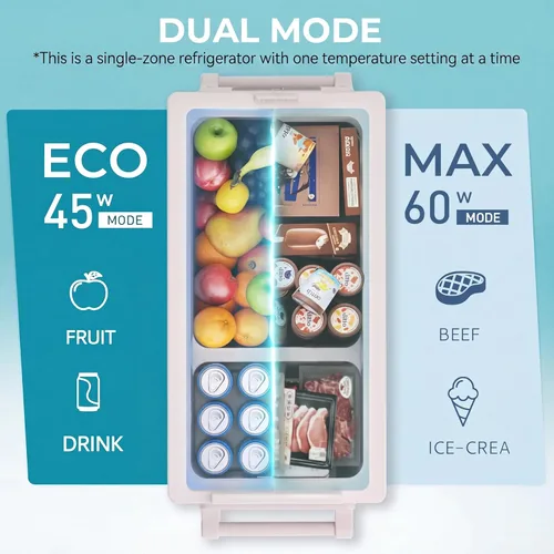 Miniatura 7 de Euhomy - Refrigerador de automóvil, 12 voltios, 35L (38 qt), refrigerador RV con 12/24 V CC y 120-240 V CA, refrigerador y congelador