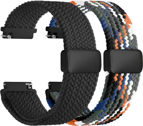 Fullmosa Correas de reloj magnéticas de nailon de 0.787 pulgadas, correa de reloj de liberación rápida compatible con Garmin Vivoactive 6/5, Venu