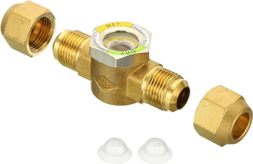 PATIKIL Mirilla, 1/2 x 1/2 SAE Universal Indicador de Humedad Líquida para Aire Acondicionado Refrigeración HVAC