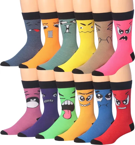 Miniatura 33 de JAMES FIALLO Calcetines de vestir para hombre, calcetines de vestir para hombre, estilo casual, coloridos, divertidos, novedosos, a la moda, paquete