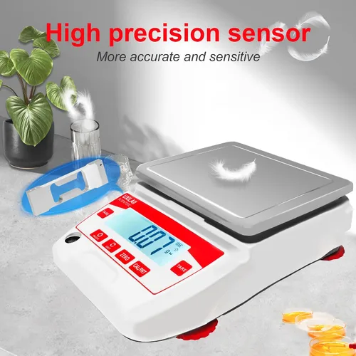 Miniatura 4 de Balanza de laboratorio 2200g x 0.01g Balanza analítica electrónica de alta precisión Balanza de laboratorio digital de 0.01g de precisión Balanza