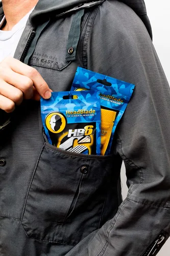 Miniatura 6 de HeadBlade HB6 - Cuchillas de afeitar de repuesto para hombre, 6 cuchillas de acero inoxidable para no tirar o tirar, afeitarse menos, funciona
