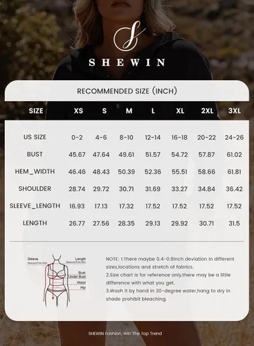 Miniatura 7 de SHEWIN Sudadera de gran tamaño para mujer, casual, con botones, cuello en V, con bolsillo
