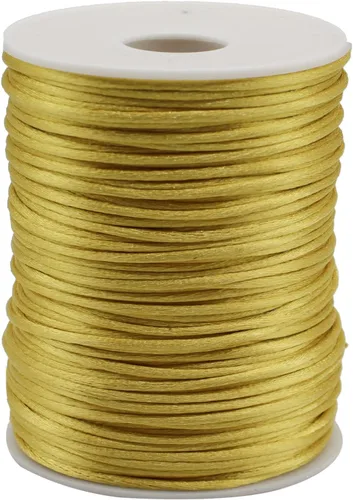 Miniatura 14 de Cordón de nailon blanco satinado de 0.039 in x 109 yardas de seda satinada para pulseras, collares, fabricación de joyas, nudos chinos, macramé
