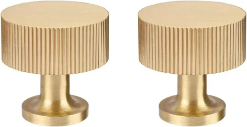 Miniatura 14 de RZDEAL - 4 tiradores dorados de gabinete de latón macizo, centros de agujeros de 3 pulgadas, para manijas de gabinete de cocina, cajón, baño