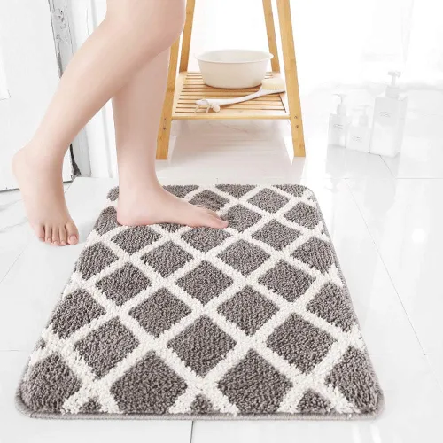 Miniatura 2 de Juego de 2 alfombrillas antideslizantes rectangulares para baño, absorbentes de agua, suaves, para baño, ducha, dormitorio, cocina, decoración