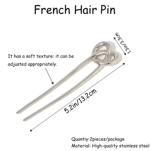 Miniatura 2 de 2 horquillas francesas para mujer, elegantes tenedores para recoger, moño, moño y torsión, accesorios para el cabello, regalos ideales para mujeres