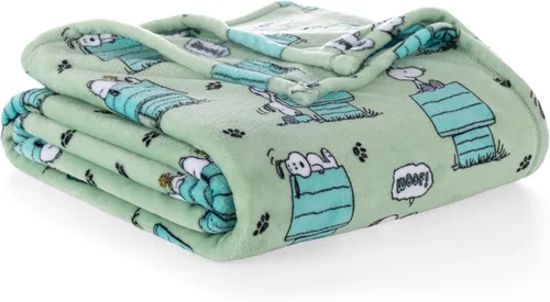 Miniatura 19 de Berkshire Blanket Peanuts® VelvetLoft® Manta de Felpa con el Tierno Personaje Snoopy, Peanuts Snoopy Everyday Buffalo Plaid Navy Tonal, Manta 55