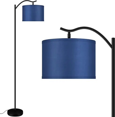 Miniatura 14 de BoostArea Lámpara de pie para sala de estar, lámpara arqueada LED de 9 W, altura moderna con pantalla de lino de tela, 3 niveles de brillo, enchufe