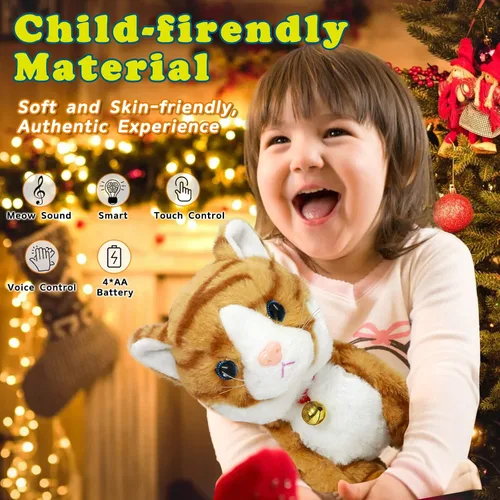 Miniatura 2 de Smalody Juguete electrónico interactivo de peluche, robot que habla con robot mejorado, control de sonido de animales, mascota electrónica
