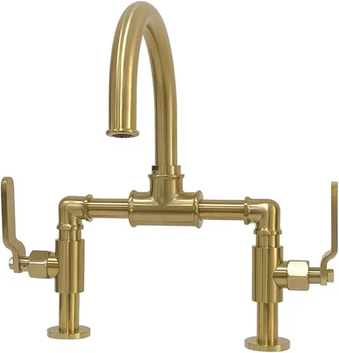 Miniatura 14 de Kingston Brass KS2176KL Whitaker Bridge - Grifo de baño, 13.38 x 6.5 x 12.5, níquel pulido