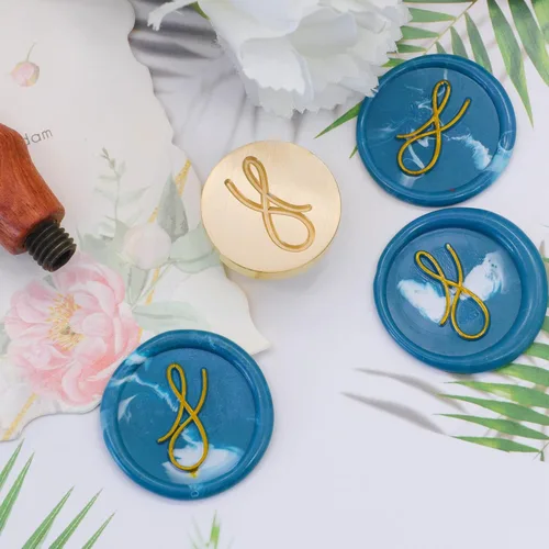 Miniatura 6 de SWANGSA Sello de cera con letra inicial del alfabeto S, elegante sello de sellado de letras para invitación de fiesta de boda, envoltura de regalo