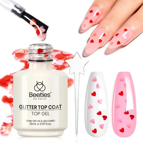 Miniatura 12 de Beetles - Esmalte de uñas en gel de perlas de 0.5 onzas líquidas, esmalte de uñas de gel blanco perla brillante, sirena perlado, esmalte de uñas