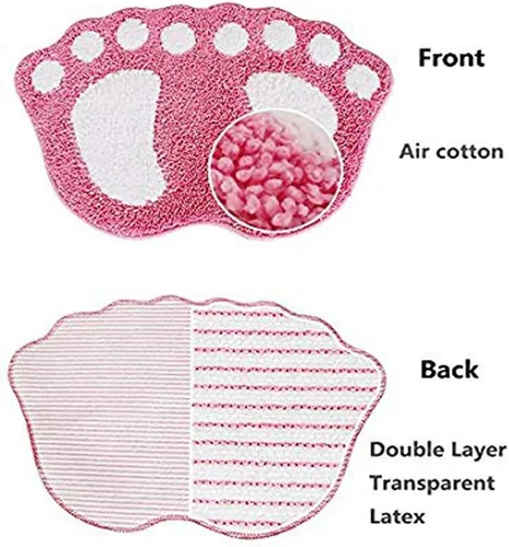 Miniatura 5 de MIFXIN Alfombra de baño con pies grandes, antideslizante, suave, absorbente, alfombra de área (rosa, 16 x 24 pulgadas)