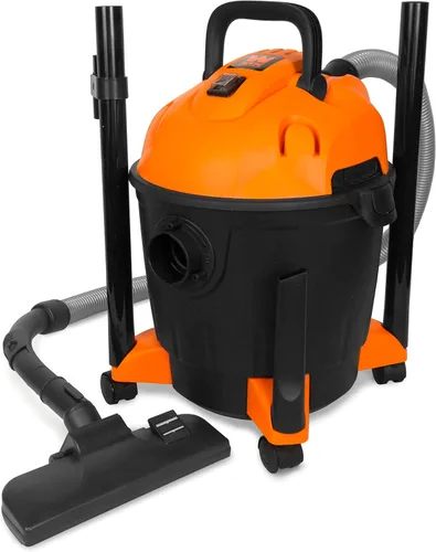 WEN VC4710 Aspiradora y soplador portátil HEPA para seco y húmedo de 10 amperios, 5 galones con filtro de 0.3 micrones, manguera y accesorios,