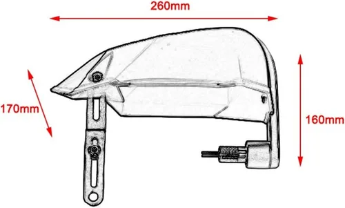 Miniatura 5 de Paramanos para Benelli TRK502X TRK502 TRK 502 502X BJ250 Bj250 TNT606i TNT 606i Protector de mano Protector de parabrisas (color : B)
