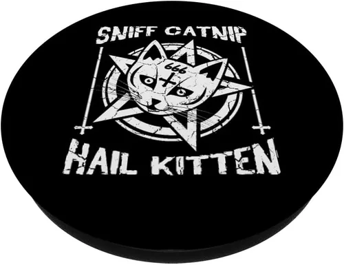 Miniatura 2 de Sniff Catnip Hail Kitten Death Metal Cat Satan Rock Music PopSockets intercambiables PopGrip
