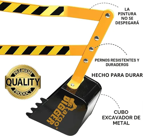 Miniatura 2 de Stargo Excavadora de Juguete para Niños Cavadora de Arena con Ruedas, Juguetes Cavadora de Caja de Arena de Acero para Niños, Juguetes de Arena