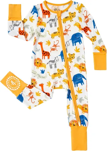 Miniatura 14 de PATPAT Baby Footies - Mameluco de viscosa de bambú para niños y niñas, con cremallera y suela antideslizante, ropa infantil con pies y sin pies