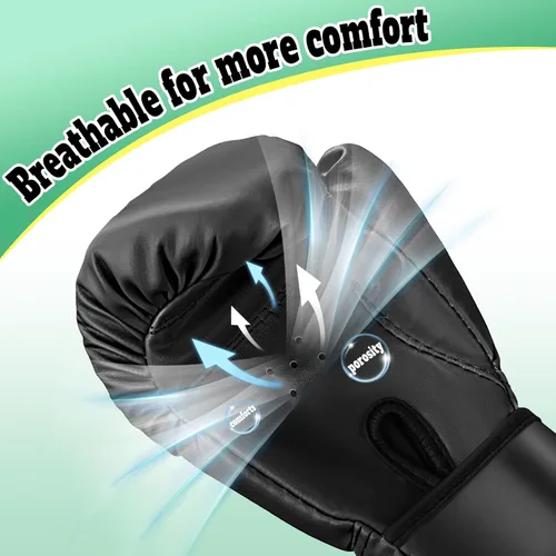 Miniatura 4 de Guantes de boxeo para niños y niñas, guantes de entrenamiento de boxeo juvenil para niños de 3 a 9 años, guantes de entrenamiento de 4 onzas