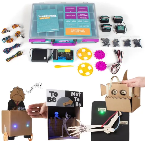 Hummingbird Bit Premium Kit – Robot programable educativo y kit robótico para estudiantes, profesores y escuelas, kits de robótica flexible para el