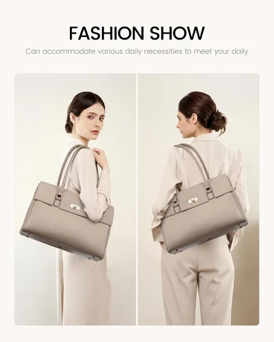 Miniatura 7 de LOVEVOOK Bolso de Mensajero para Computador Portátil para Mujeres, Bolso de Hombro Cruzado para Computador y Negocios, Profesional, Bolso de Mano