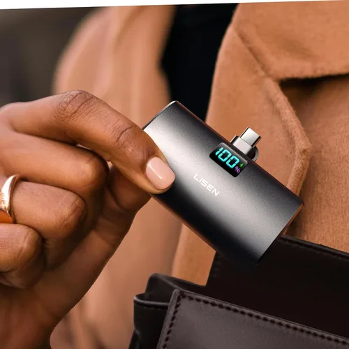 Miniatura 2 de Mini cargador portátil USB C de 6800 mAh, artículos esenciales de viaje para iPhone 17 Pro Max de 22.5 W, carga rápida