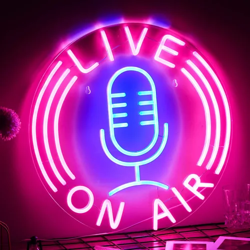 Miniatura 8 de Letrero de neón de música en vivo rosa azul con palabras LED, luces de neón para decoración de pared, luz de neón musical para dormitorio, sala