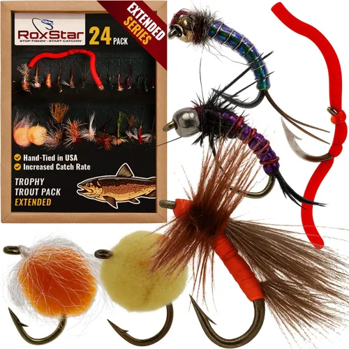 Miniatura 11 de RoxStar Fly Shop Trophy Trout Top Wet & Dry Flies for Trout. Proven Nationwide to Catch Fish! Tied in-House Never Outsourced Fly Fishing Gift