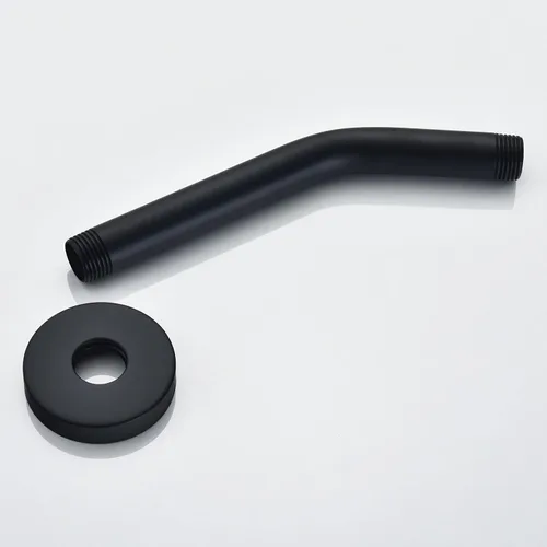 Miniatura 7 de 123815BL Repuesto para Moen de 8 pulgadas, brazo de ducha básico anti-fugas montado en pared/techo con brida y accesorios curvos, hecho de latón