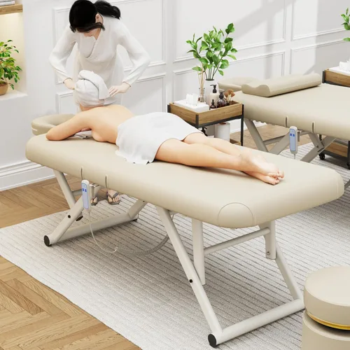 Miniatura 7 de Mesa de masaje ajustable con almohada facial y reposacabezas para mesa de tratamiento, mesa de terapia física, cama facial de spa, altura y respaldo