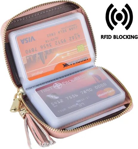 Miniatura 3 de Tarjetero de piel para tarjetas de crédito y carnet de identidad, con tecnología RFID, para mujer