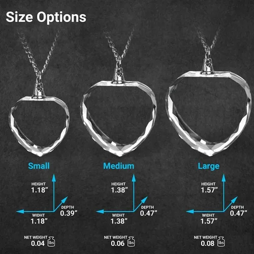 Miniatura 5 de ArtPix 3D Collar personalizado de corazón con foto de cristal, regalo personalizado para padre, papá, hombres, mujeres, él, ella, abuelo, grandes
