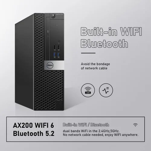 Miniatura 3 de Dell Computadora de escritorio OptiPlex 7040 SFF, Intel Core i5-6500 3.20 GHz, 32 GB DDR4, nuevo 1TB NVMe M.2 SSD 2TB HDD, AX200 WiFi 6 integrado