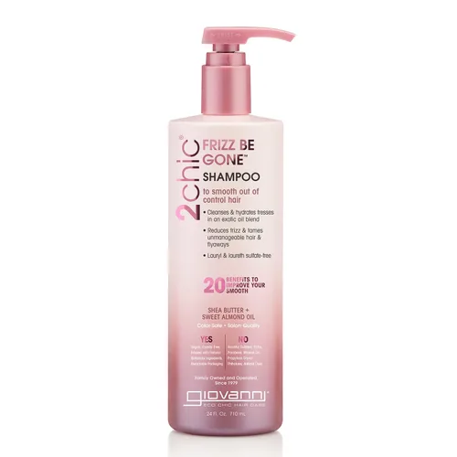 Miniatura 6 de GIOVANNI 2chic Frizz Be Gone - Trío de productos – Champú, acondicionador y suero, fórmula suavizante con manteca de karité y aceite de almendras