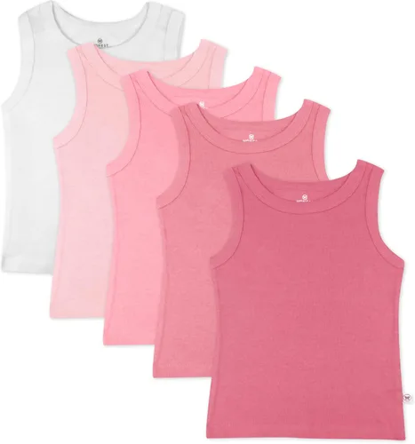 Miniatura 7 de HonestBaby Camisetas musculares sin mangas 100% algodón orgánico para bebés y niños pequeños, niñas