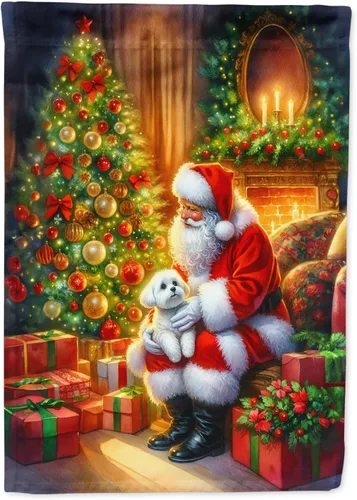 Miniatura 71 de Caroline's Treasures DAC4159CHF - Bandera de casa de Husky siberiano y Papá Noel para porche, grande, para colgar en la pared, poliéster