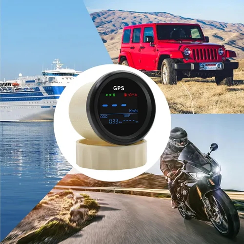 Miniatura 7 de Geloo Velocímetro digital GPS de 52 mm 2" MPH, impermeable, ajustable, para auto, barco, motocicleta, con antena GPS, protección antiempañamiento