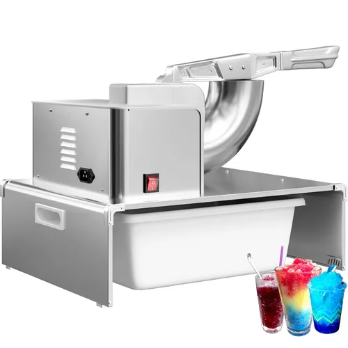 Miniatura 7 de VALONDINO Máquina de cono de nieve de 48 L, máquina de hielo afeitado comercial de 500 libras/h para conos de nieve, 300 W, fabricante de cono