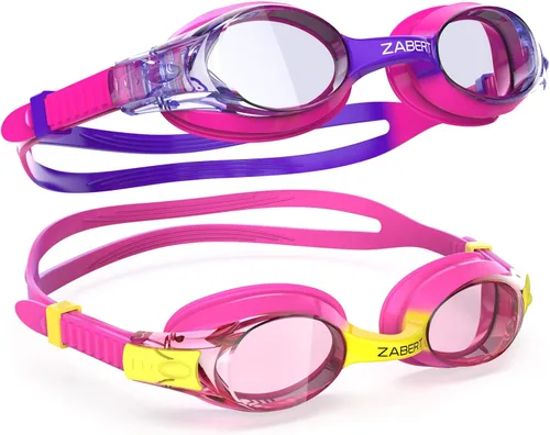 Miniatura 9 de K20 - Gafas de natación para niños y niñas de 3 a 14 años de edad, antivaho 100% protección UV con bolsa de viaje