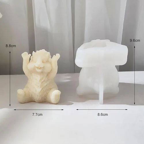 Miniatura 4 de Molde de vela de ardilla, moldes de silicona de fundición de resina para decoración del hogar y fabricación de velas, molde en espiral de onda