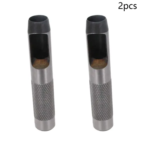 Miniatura 2 de Auniwaig 2 perforadores de cuero, herramientas de perforación hueca de forma redonda, punzones de costura de cuero, punzón de cuero de 0.551 in