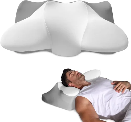 Almohada cervical de alto perfil para soporte de cuello, almohada ergonómica de espuma viscoelástica para dormir de lado, apoyo firme para aliviar