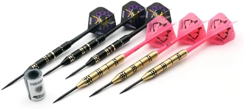 Miniatura 5 de CUESOUL Jazz-Metal - Juego de dardos de punta de acero de lujo de 0.74 oz/0.85 oz/0.92 oz con vuelos de dardos integrados AK5 King