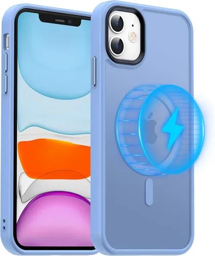 Miniatura 7 de Meifigno Funda magnética para iPhone 11, [protección de grado militar y compatible con Magsafe], policarbonato mate translúcido con teclas