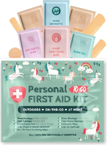 Miniatura 10 de Kit de primeros auxilios portátil de tamaño de viaje, perfecto para el hogar, oficina, automóvil, escuela, negocios, viajes, senderismo, universidad