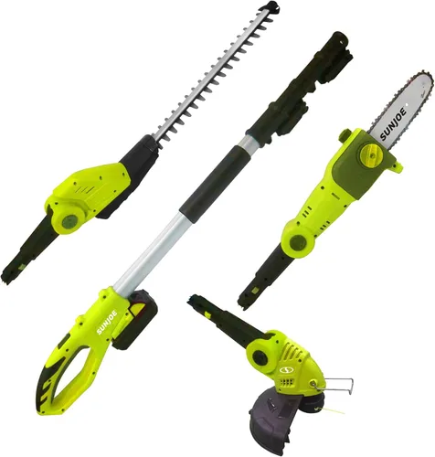 Miniatura 8 de Sun Joe IONMAX GTS4002C - Sistema inalámbrico de cuidado del césped, cortadora de setos y césped con sierra de poste de 8 pulgadas