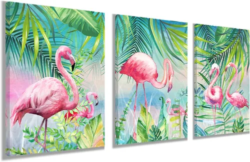 Miniatura 12 de YUANAND Arte de pared de unicornio para dormitorio de niña, cuadros de lienzo de arcoíris para decoración del hogar del cuarto del bebé, carteles