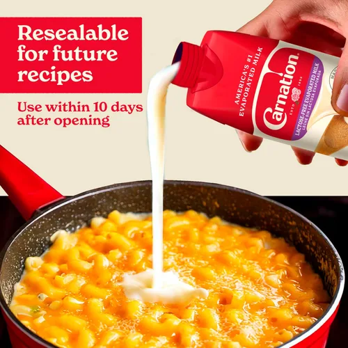 Miniatura 4 de Nestlé Carnation Leche Evaporada Sin Lactosa, con Vitamina D Agregada, Leche en Ladrillo, Leche Evaporada, Pack de 8