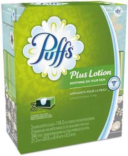 Miniatura 2 de Puffs Plus Lotion - Pañuelos faciales, cubo, 6 cajas (56 unidades cada una)